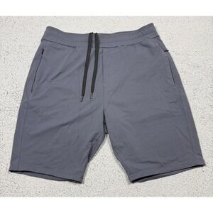 Public Rec Shorts Mens 36 Blue Athletic Nylon Stretch Zip Pockets Drawstring